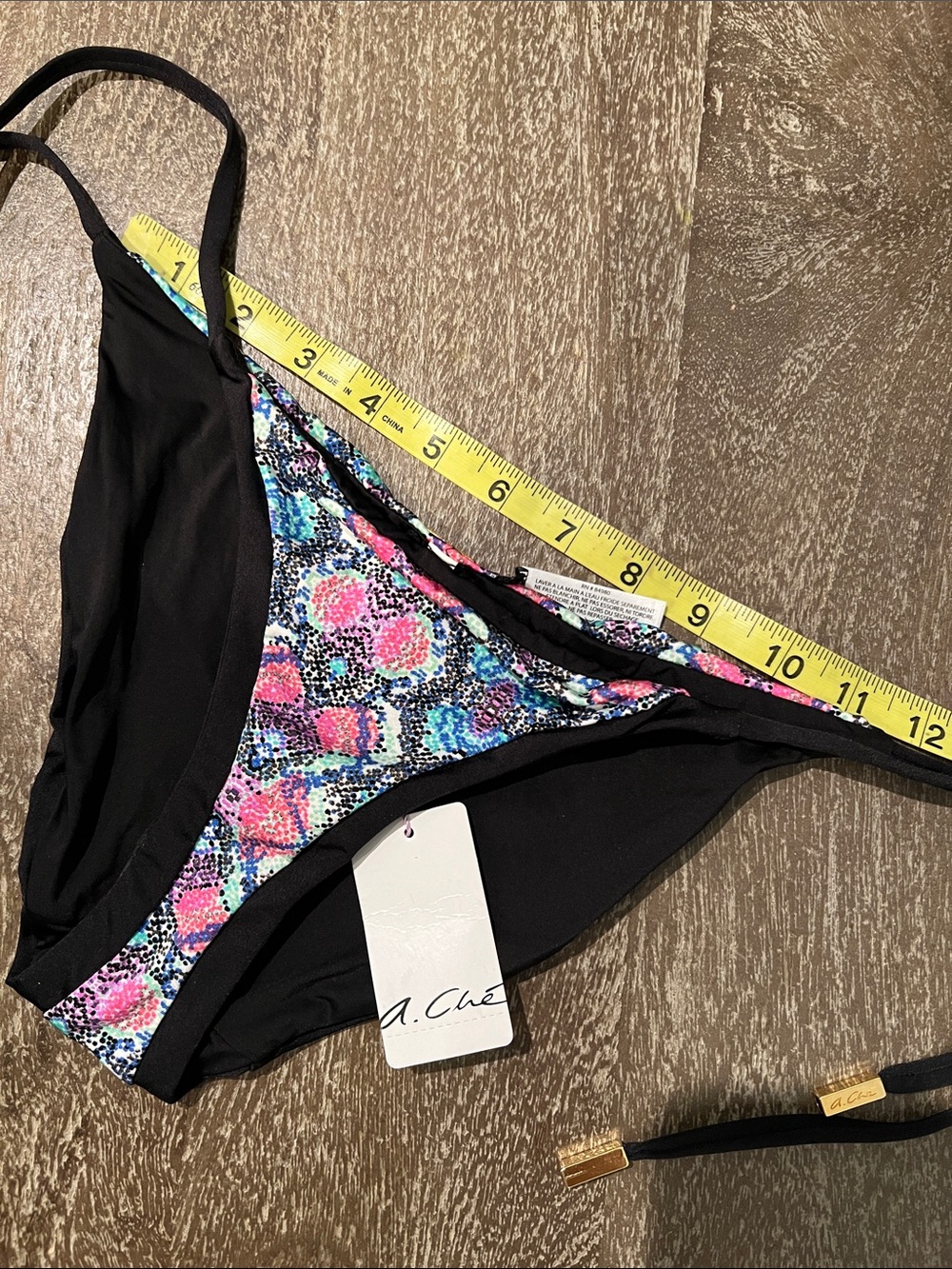 Bikini Bottom with Pink & Blue Print - Picture 10 of 11